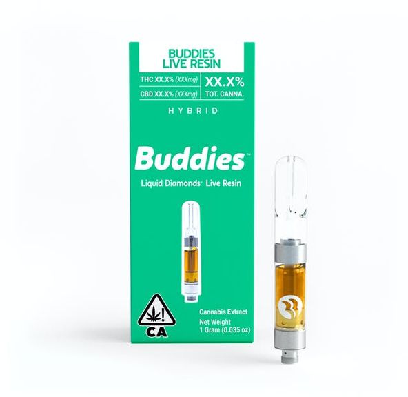 Buddies Blue Banana Live Resin 1g Cart.