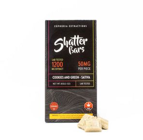 1200mg Sativa Cookies and Green Shatter Bar by Euphoria Extractions