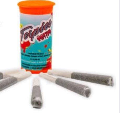 (PRE-ORDER ONLY) Pacific Sun/Silver Shining Haze Terpies 5PK - .5g Pre-rolls (26.14% THC) Hollister Cannabis Co.