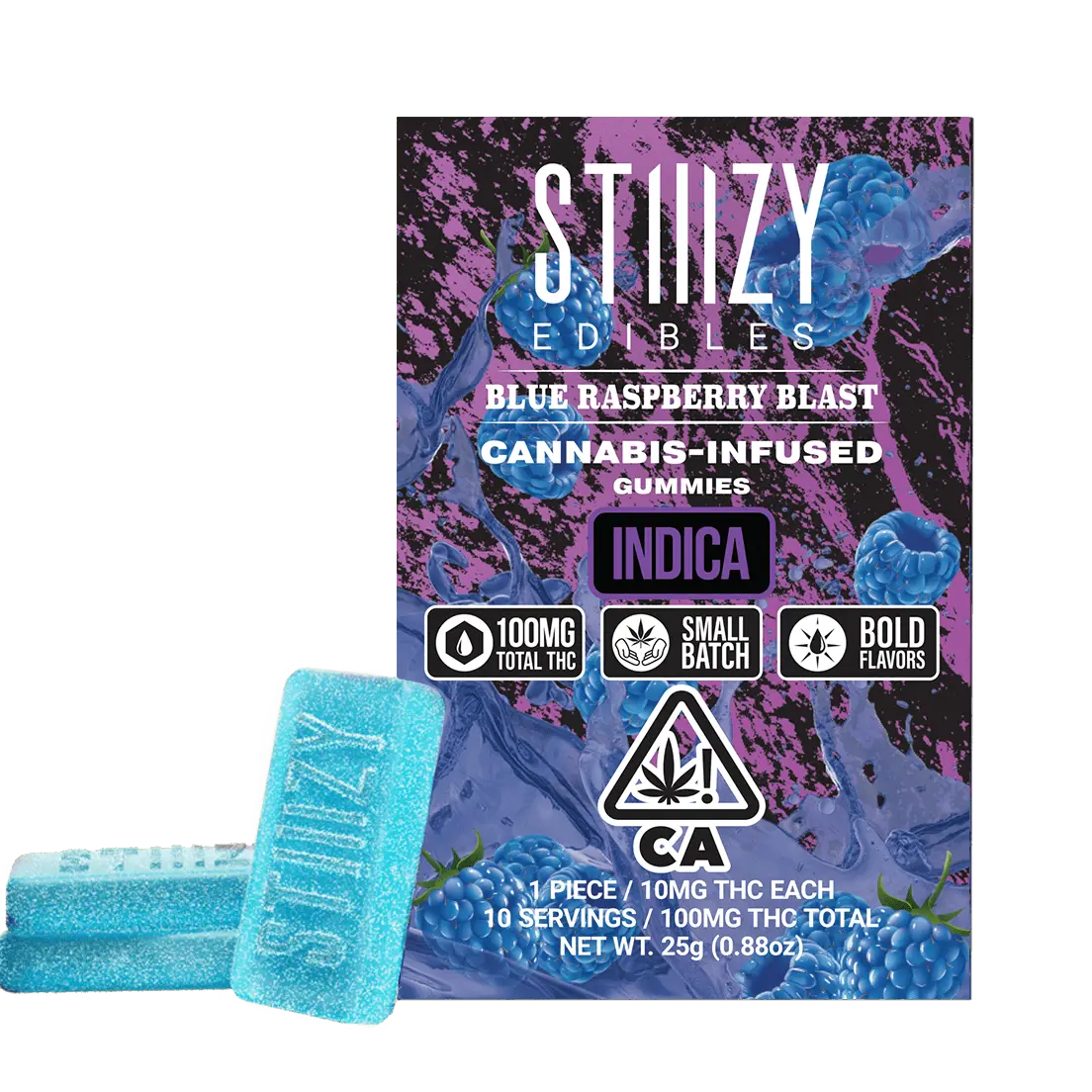 Blue Raspberry Blast - Gummies 100mg Thc Edibles 25.00 g