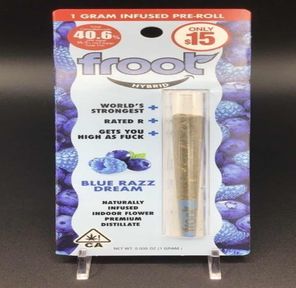 1g Blue Razz Infused PRE ROLL - FROOT