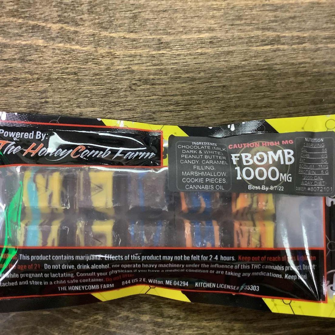 B’s FBomb 1000mg Full Spectrum Chocolate Bar