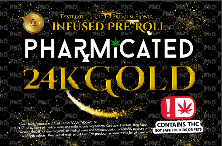 PHARMICATED 24K GOLD INFUSED PREROLL 1.5G