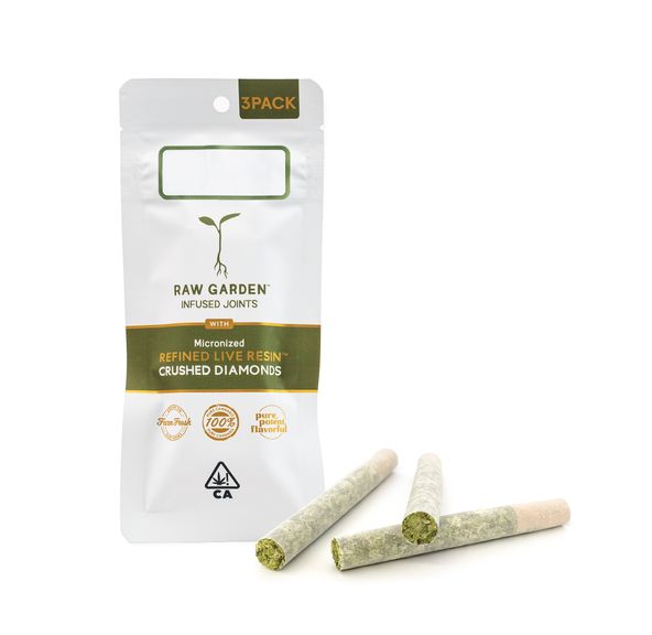 Raw Garden | Infused Prerolls | 3 x .5g | Diamonds | Yuzu Vipe