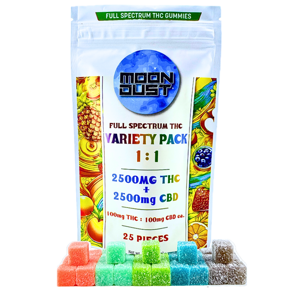 Moon Dust 1:1 2500 Variety Gummies (100:100)