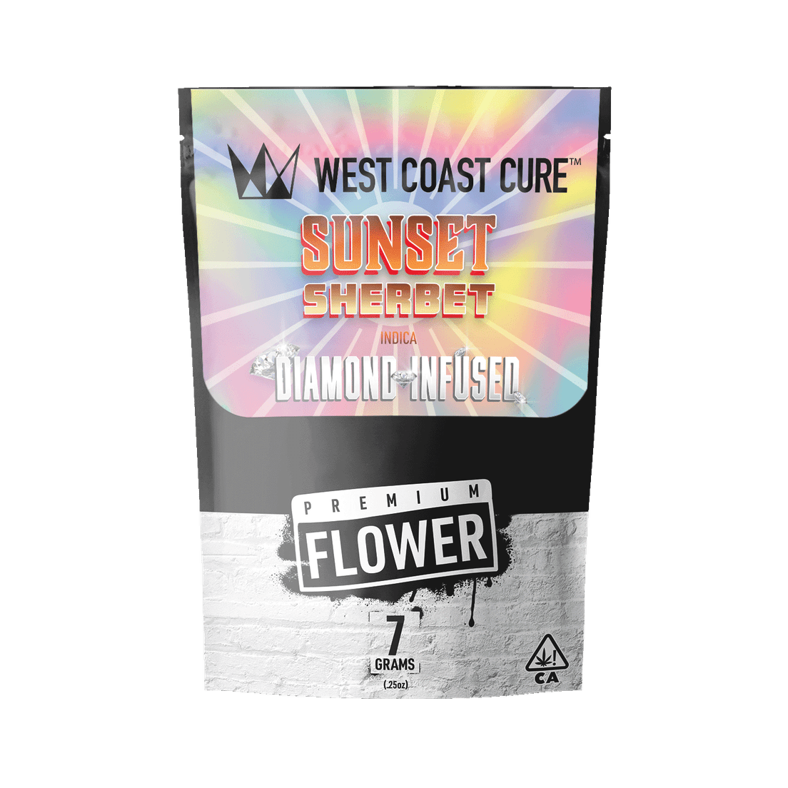 West Coast Cure - Sunset Sherbet Diamond Infused Premium Flower 7g