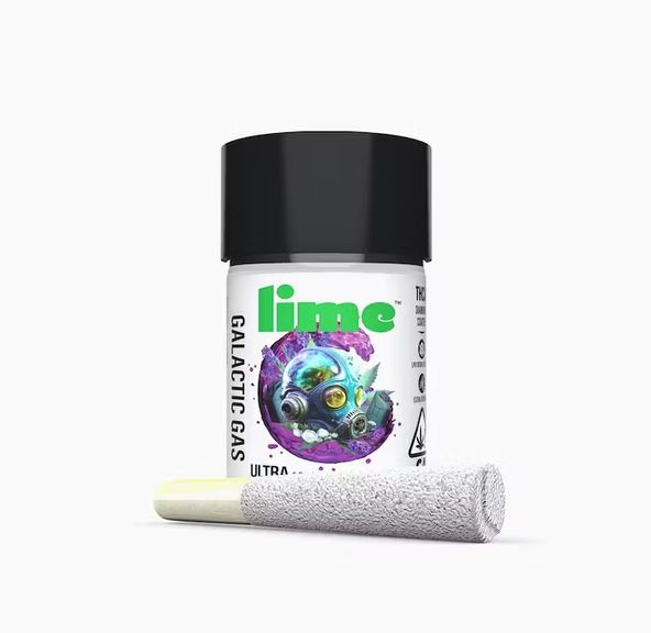 Lime Ultra Infused Pre-Roll Pack Galactic Gas 3g