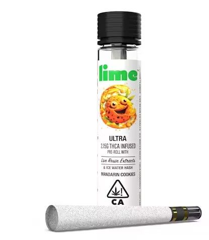 Lime - Mandarin Cookies - 2.15g - THCA Infused Preroll - Sativa