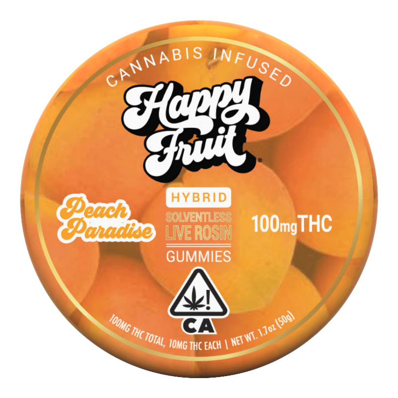 Happy Fruit Rosin Gummies Peach Paradise 100mg