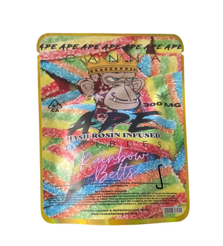 Canna Ape 300mg Rainbow Belts Hash Rosin