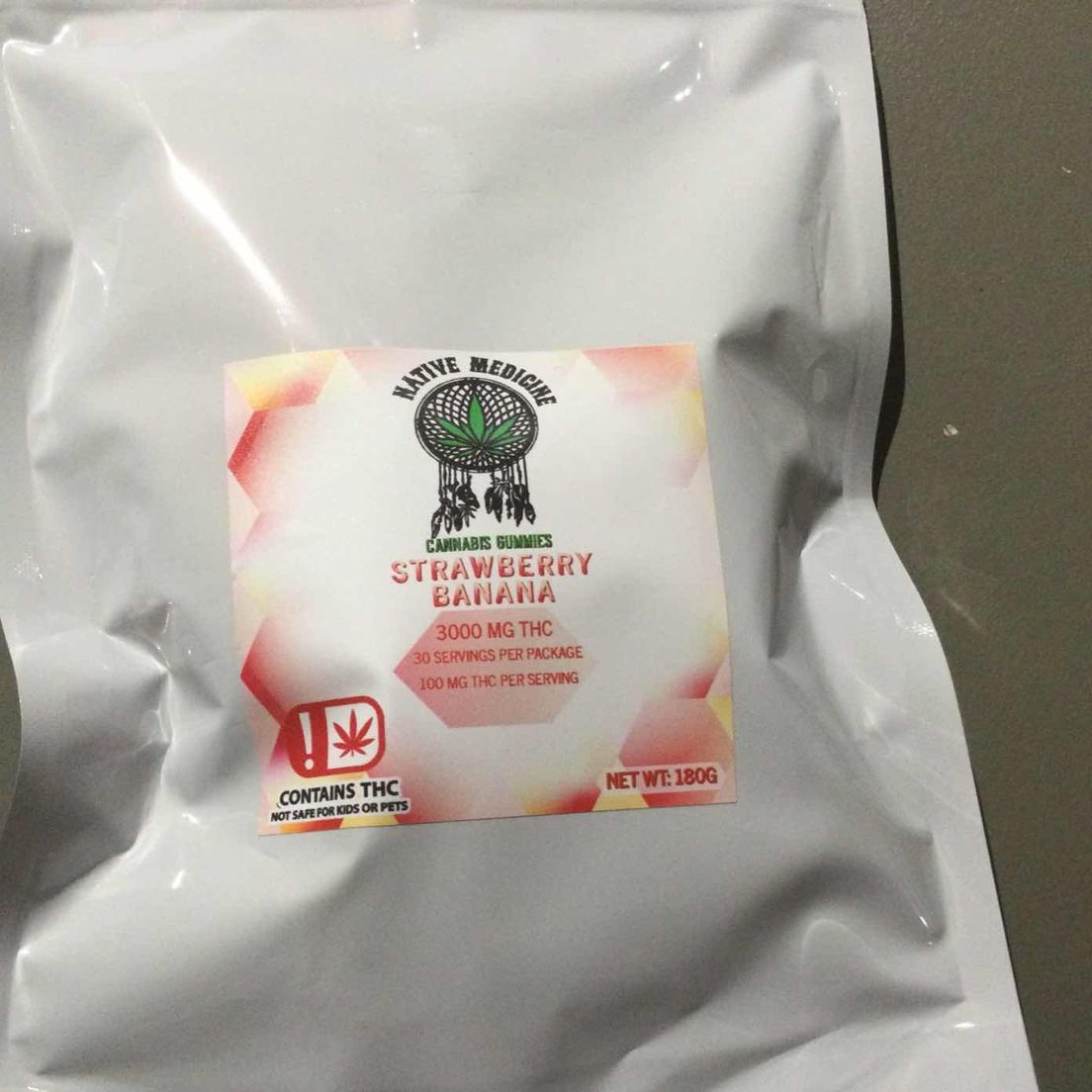 Strawberry Banana Native Medicine Gummies 3000mg