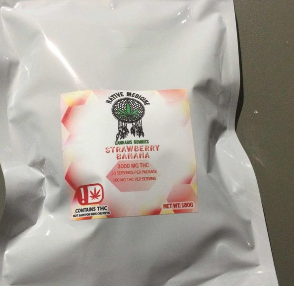Strawberry Banana Native Medicine Gummies 3000mg