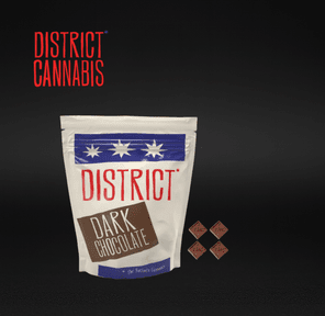 District Cannabis | Dark Chocolate THC-Infused Edibles | 10mg THC | 10-Pack (Individually Wrapped) | 100mg THC Total
