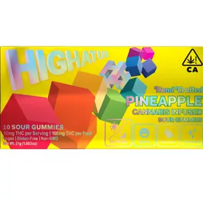 Pineapple Sour Gummies (10pc) 100mg THC 31.00 g