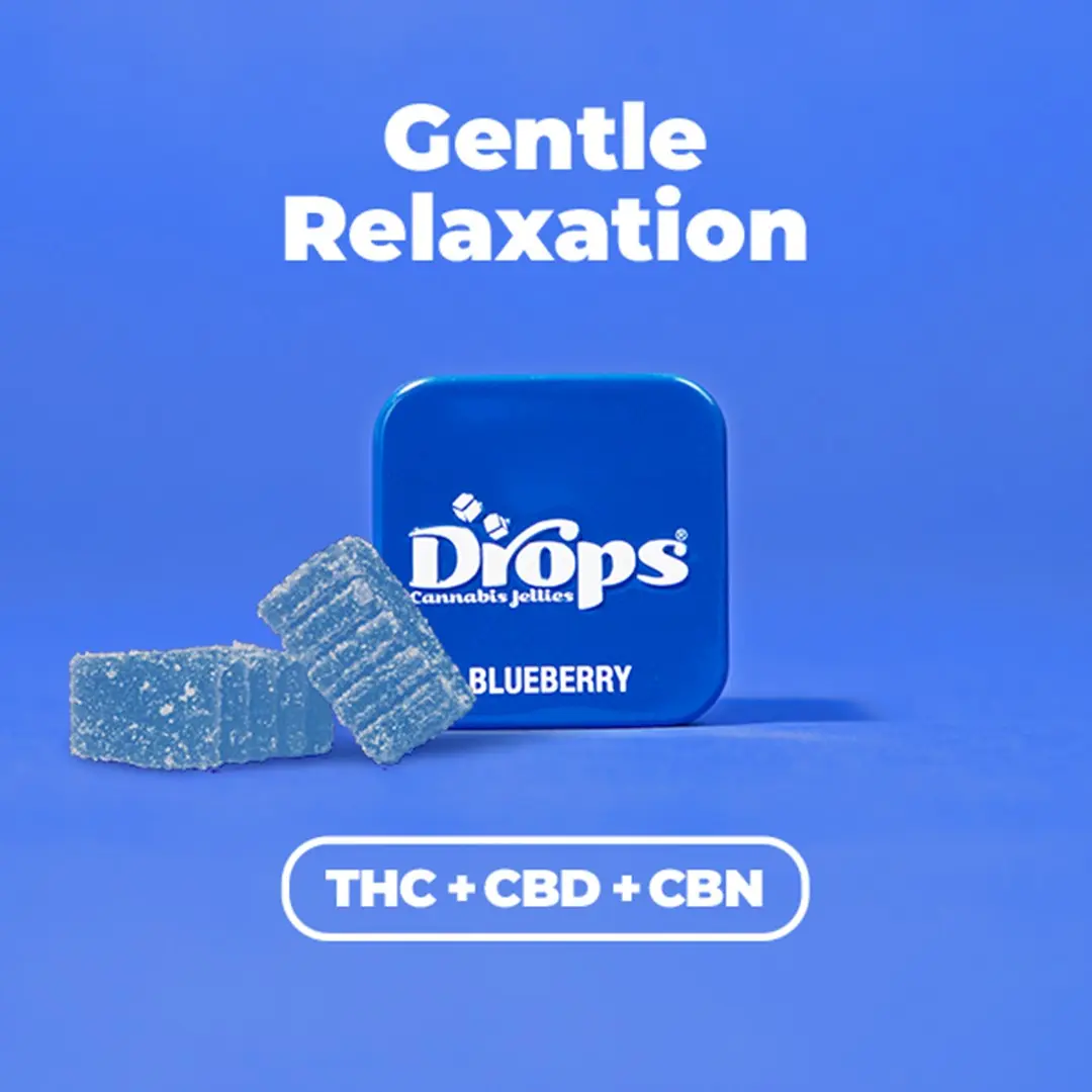Drops Singles Blueberry Gummies 20mg THC / 50mg CBN / 200mg CBD