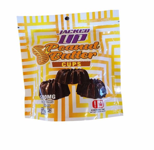 Jacked Up Peanut Butter Cups 5 pieces 100mg each - 500MG