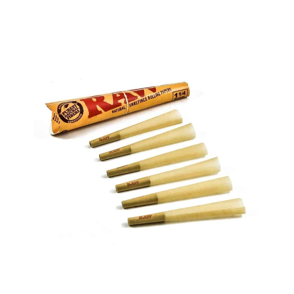 RAW ORGANIC HEMP Rolling Cones 6 PACK