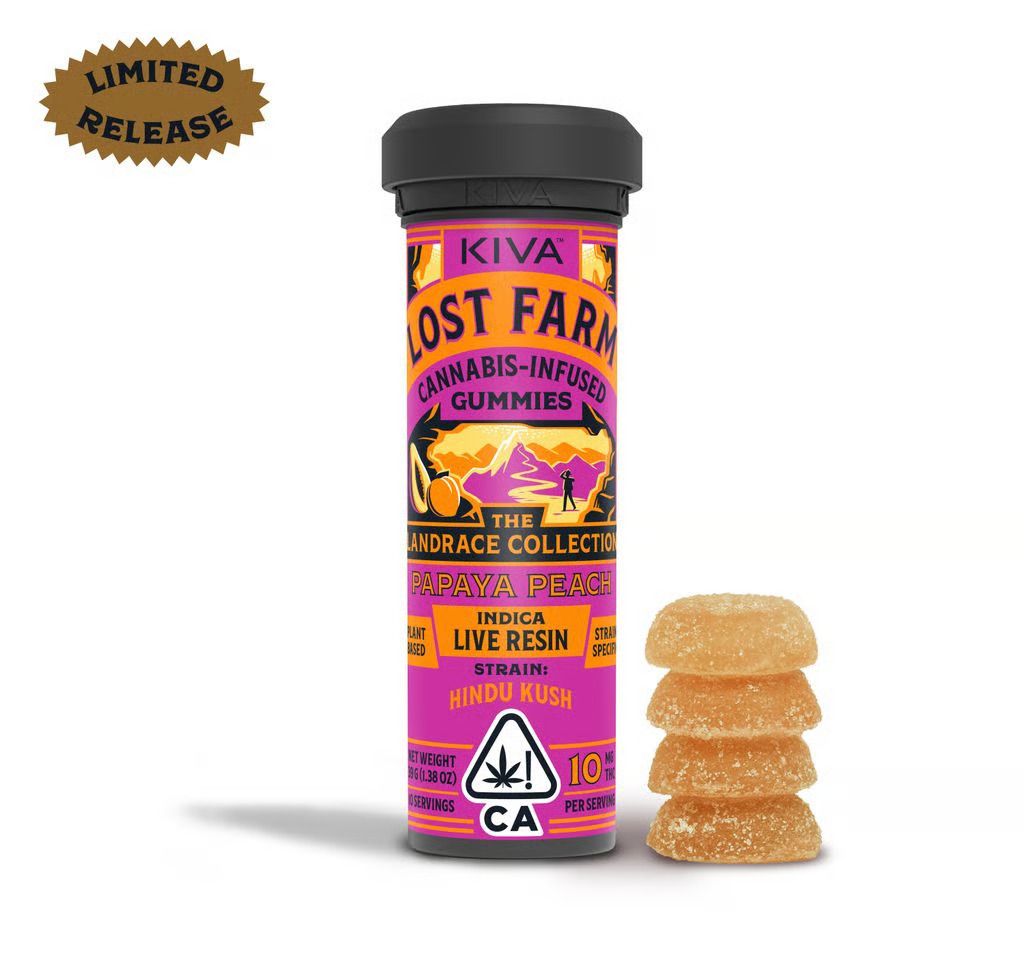 Lost Farm - Papaya Peach Hindu Kush - Gummies - 100mg