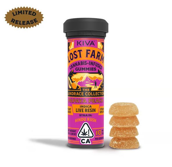 Lost Farm - Papaya Peach Hindu Kush - Gummies - 100mg