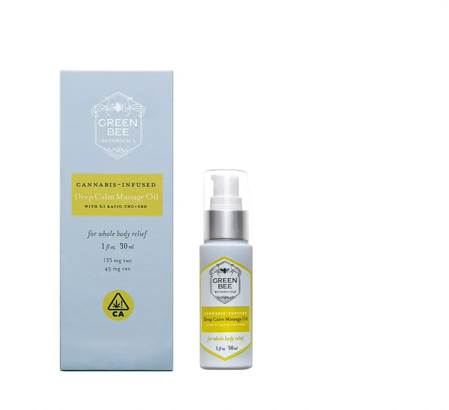 GREEN BEE DEEP CALM MASSAGE OIL CANNABIS- INFUSED
