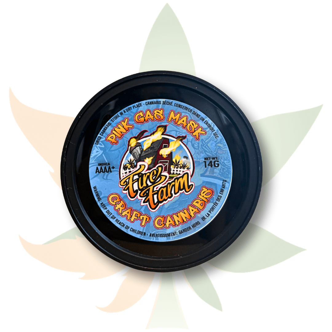 Fire Farm 14G Craft** Cannabis Can- Pink Gas Mask