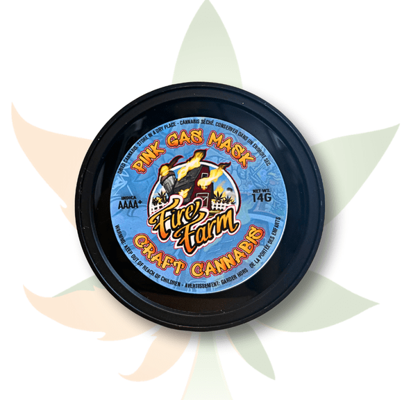 Fire Farm 14G Craft** Cannabis Can- Pink Gas Mask