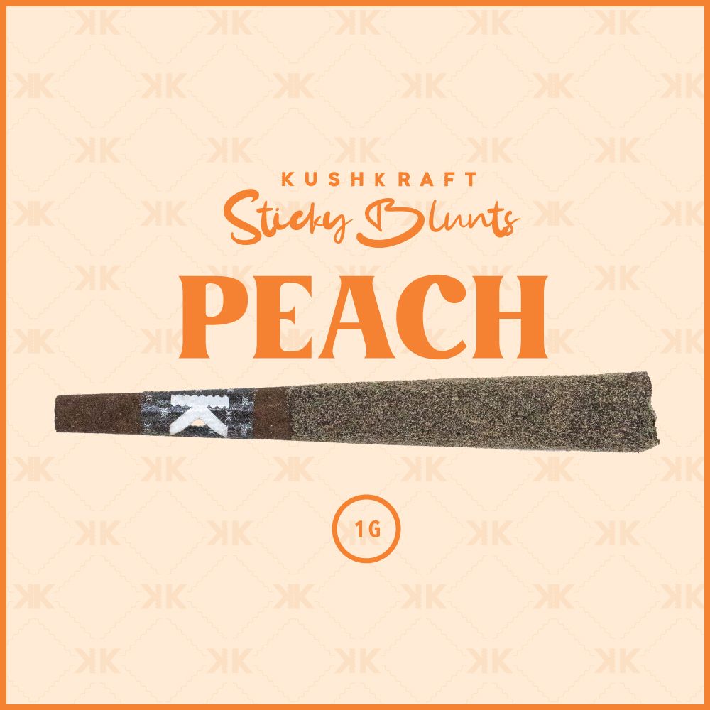 1 x 1g Shatter Infused Sativa Blunt Peach by KushKraft