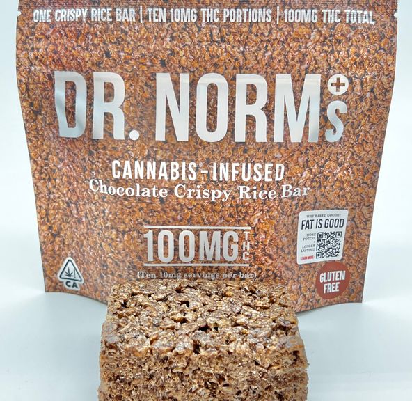 Chocolate - Edible Krispy Bar (THC 100mg) by Dr. Norm's