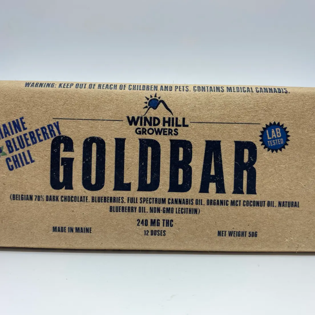240mg Blueberry Chocolate Bar