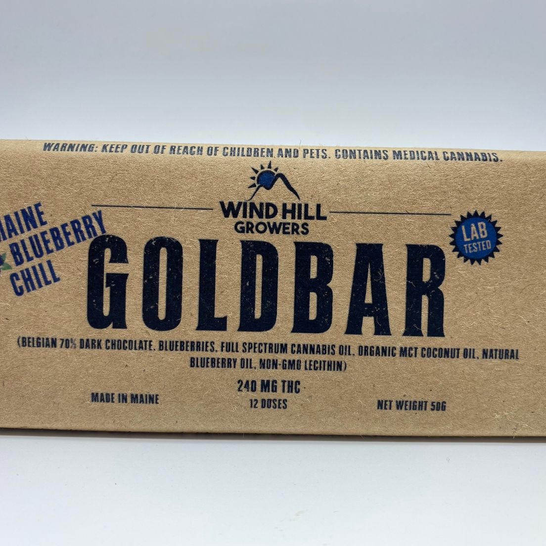 240mg Blueberry Chocolate Bar