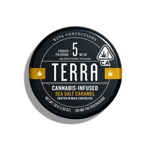 Kiva Terra Bites Edible Sea Salt Caramel 100mg