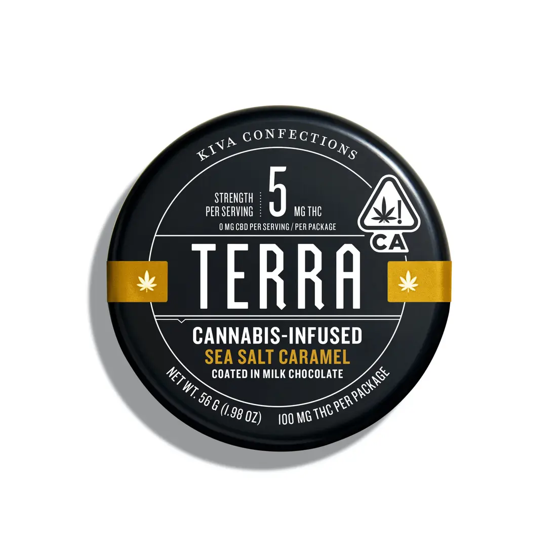 Kiva Terra Bites Edible Sea Salt Caramel 100mg
