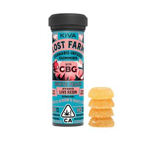 Lost Farm Gummies - White Peach x White Widow x White CBG 10:10 - 100mg 36.00 g