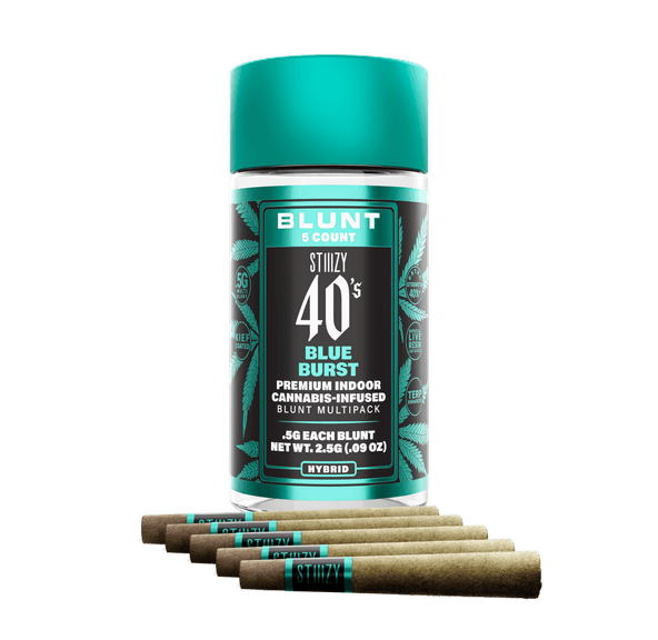STIIIZY - 40's Mini Blunt Multi-Pack (x5) .5g Prerolls - 2.5g - Blue Burst