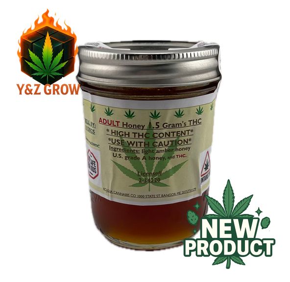 U.S. Grade A Raw Honey 8oz Jar - 1500MG THC Infused