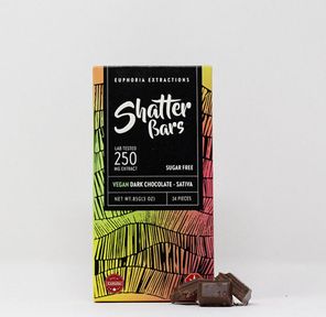 250mg Sativa Dark Chocolate Vegan Shatter Bar by Euphoria Extractions