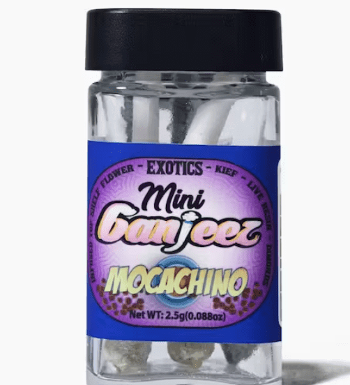 D. Mini Ganjeez 5pk x .5g Infused Pre Rolls - Mocachino