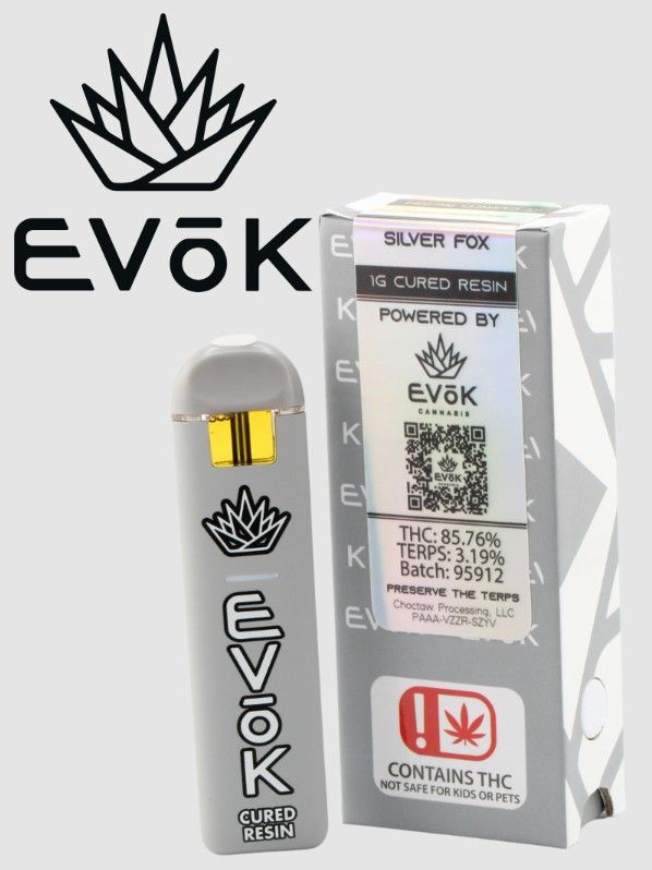 Evok 1g Cured Resin Disposable Cart - Silver Fox