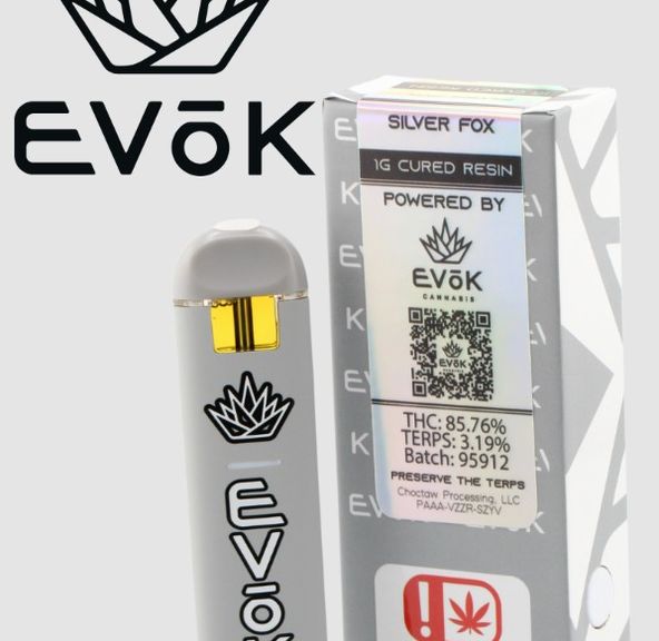 Evok 1g Cured Resin Disposable Cart - Silver Fox