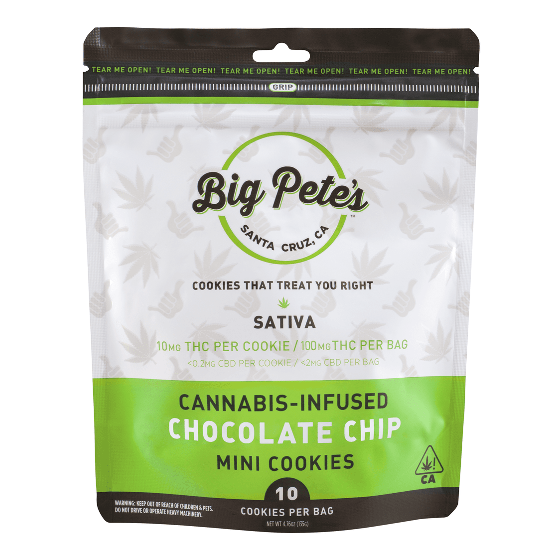 Big Pete’s - Chocolate Chip Cookies- Sativa! - 100mg, NEW LOWER PRICE!