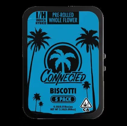 Connected Cannabis Co. - Biscotti - 5pk/2.5g Preroll Pack