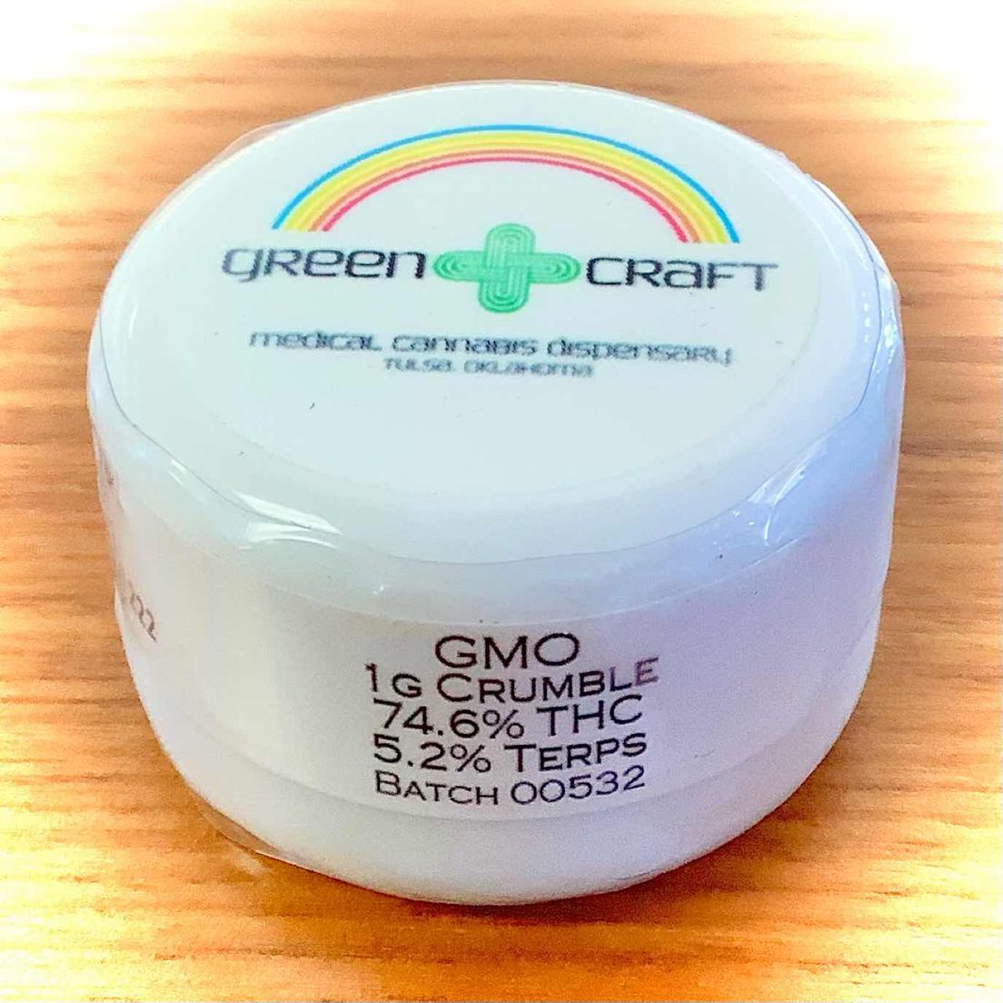 Greencraft 1g crumble- GMO