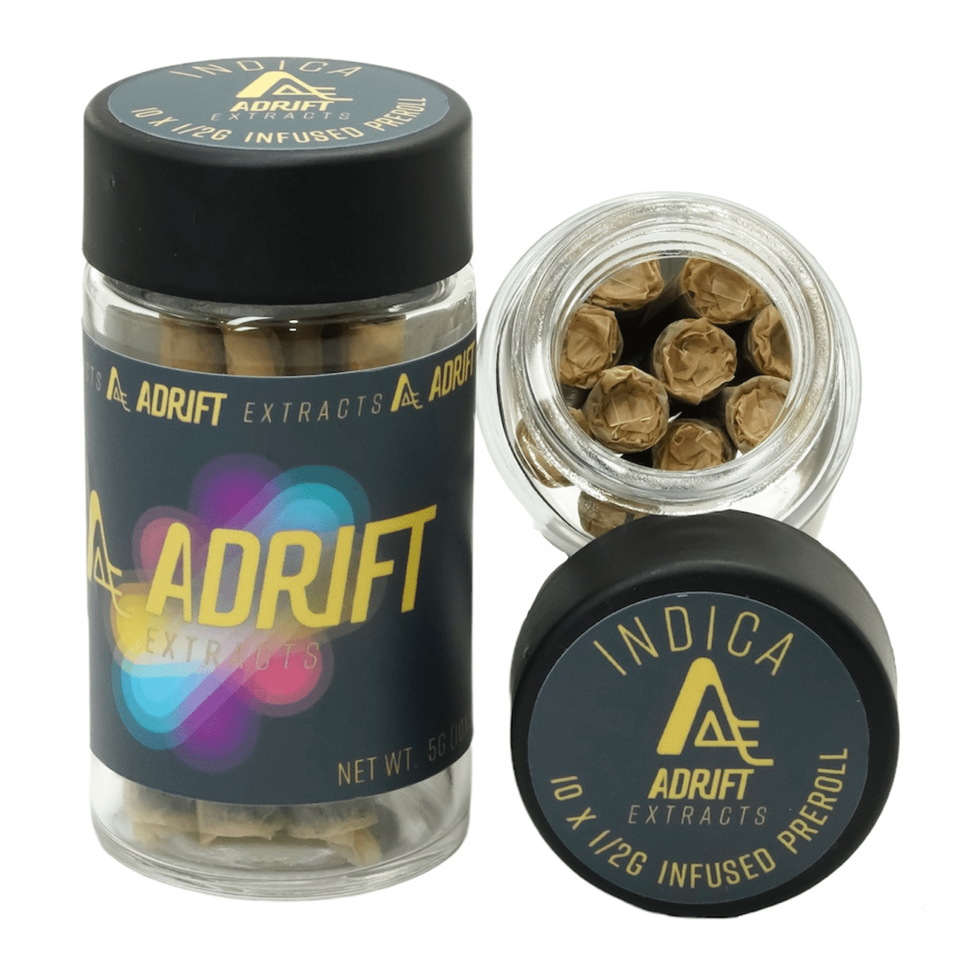ADRIFT EXTRACTS GARLIC COOKIES 10 PACK INFUSED .5G PREROLLS 5G