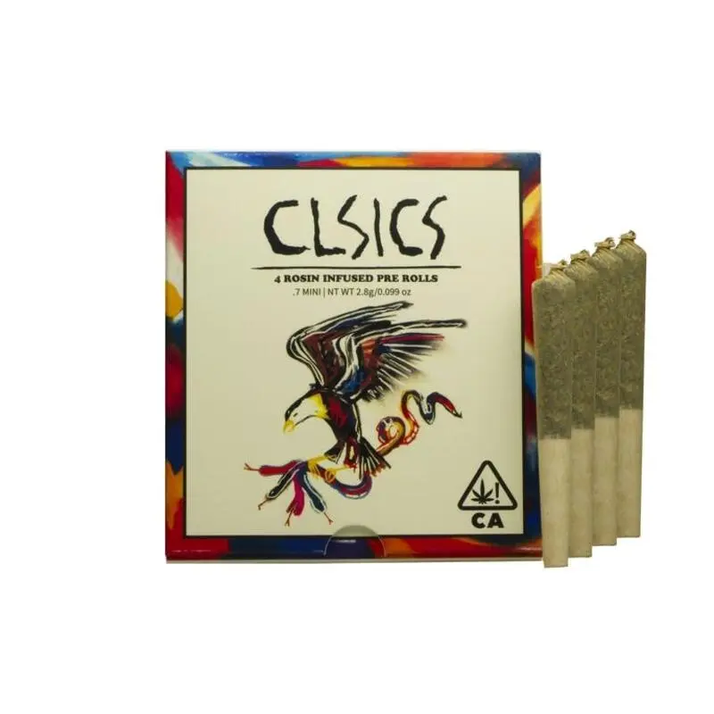 Modified Reunion/Dolce Banana, Rosin Infused Prerolls, 4PK, 31.46% - CLSICS