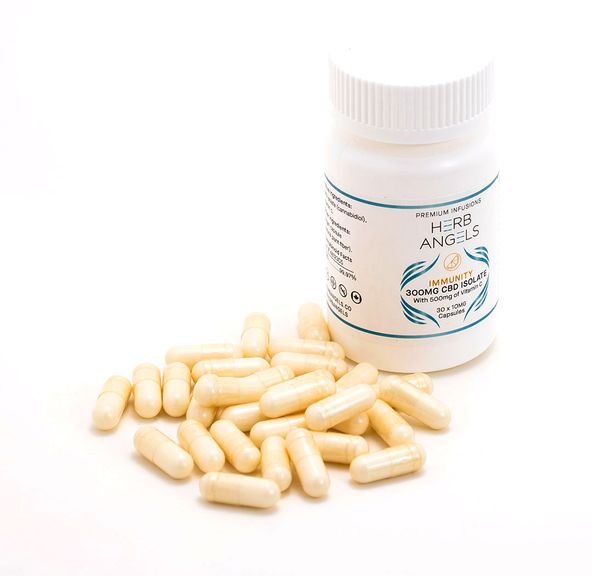 Capsules: Immunity 300mg (10mgx30) CBD Isolate by Herb Angels