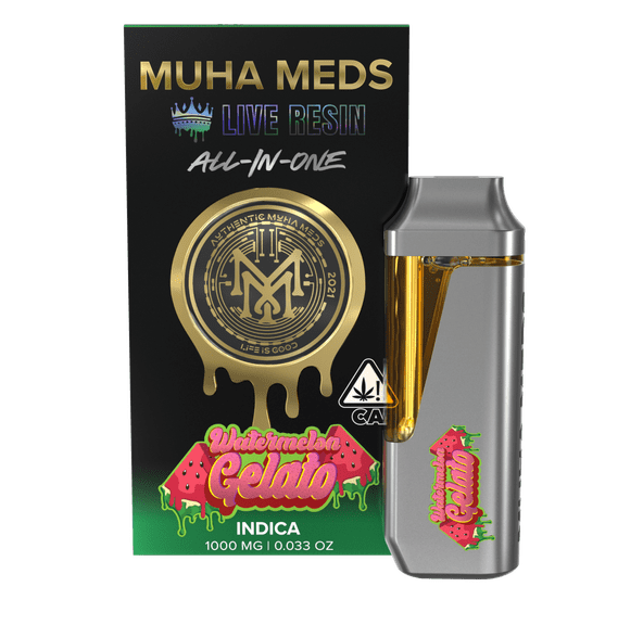 Muha | AIO Vape | 1g | Live Resin | Watermelon Gelato