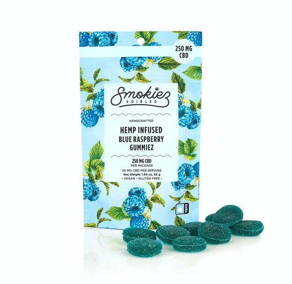 Blue Raspberry Multi Piece Gummiez, 250mg CBD