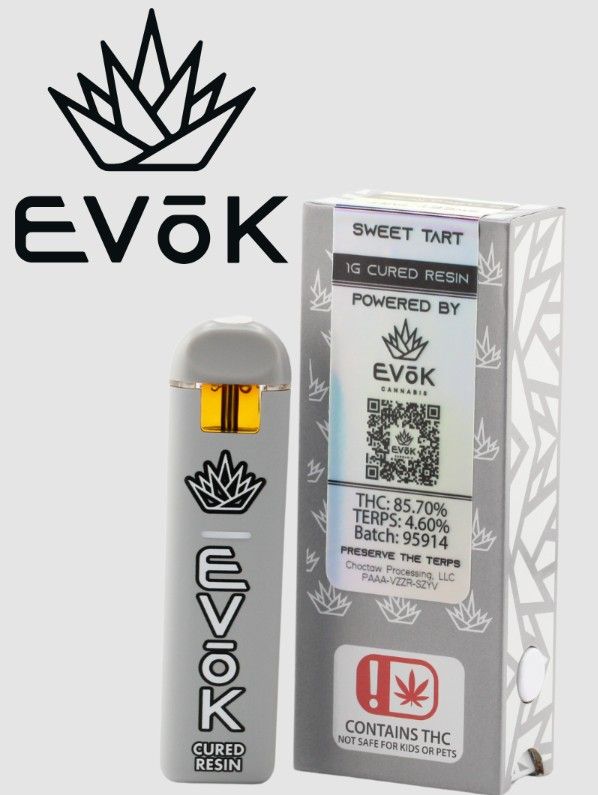 Evok 1g Cured Resin Disposable Cart - Sweet Tart