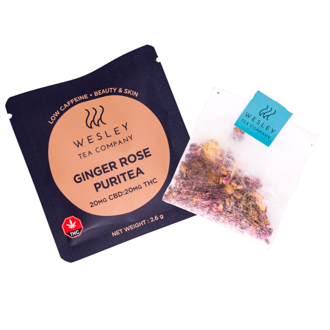 Ginger Rose Puritea 1:1 20mg CBD:20mg THC Single | Wesley Tea