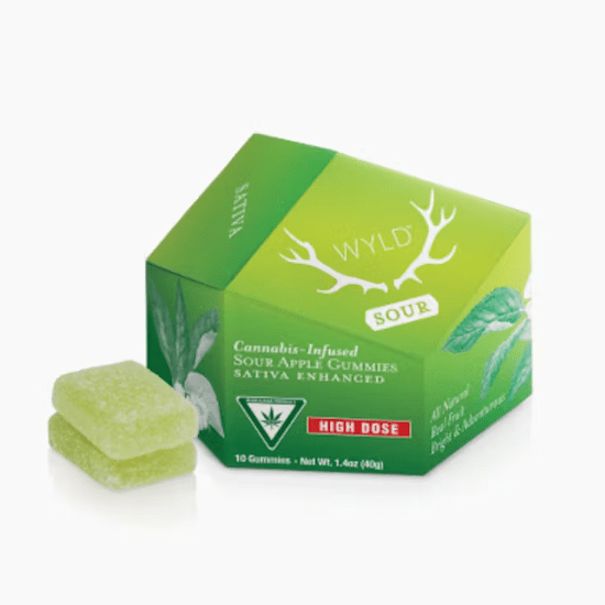 High Dose Sour Apple Sativa Enhanced Gummies | Mi